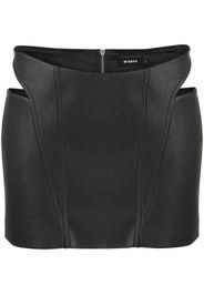 MISBHV faux-leather cut-out miniskirt - Nero