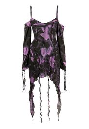 MISBHV floral-print chiffon minidress - Nero