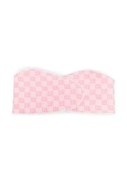 MISBHV monogram-jacquard faux-shearling scarf - Rosa