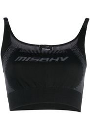 MISBHV logo-print sports bra - Nero