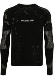 MISBHV logo-appliqué open-knit jumper - Nero