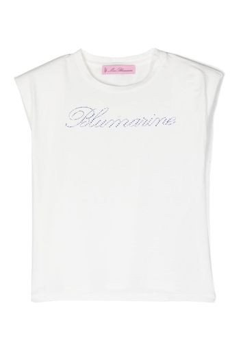 Miss Blumarine logo print t-shirt - Bianco