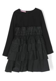 Miss Blumarine tiered-skirt cotton dress - Nero