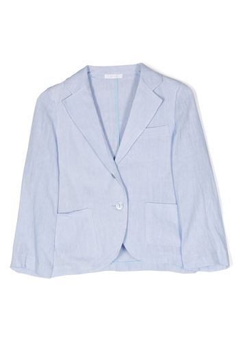 Miss Grant Kids single-breasted linen blazer - Blu