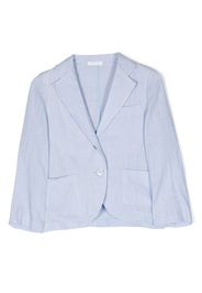 Miss Grant Kids single-breasted linen blazer - Blu