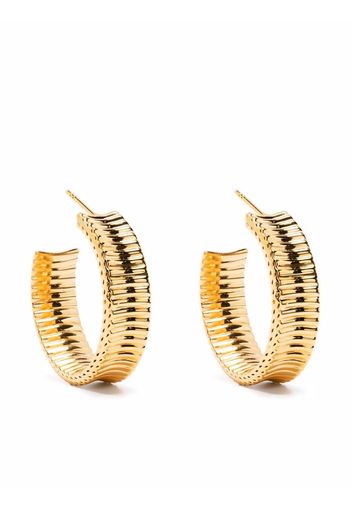 Missoma medium chunky frill hoop earrings - Oro