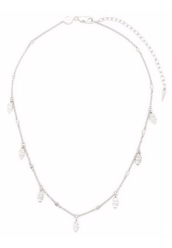 Missoma leaf-charm choker necklace - Argento