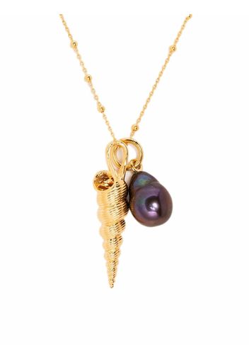 Missoma gold-plated Shell pearl necklace - Oro