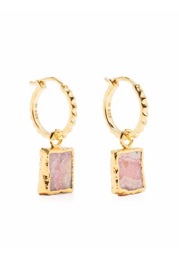 Missoma mini pyramid charm hoop earrings - Oro