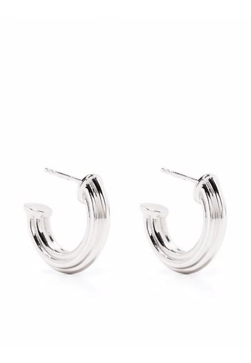 Missoma medium ridge hoop earrings - Argento
