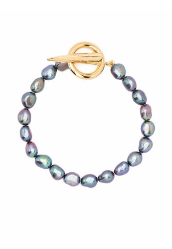 Missoma gold vermeil-plated Peacock pearl bracelet - Blu