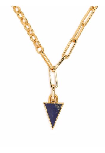 Missoma triangle-gemstone chain-link necklace - Oro