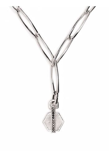 Missoma pave Hex twisted link chain necklace - Argento