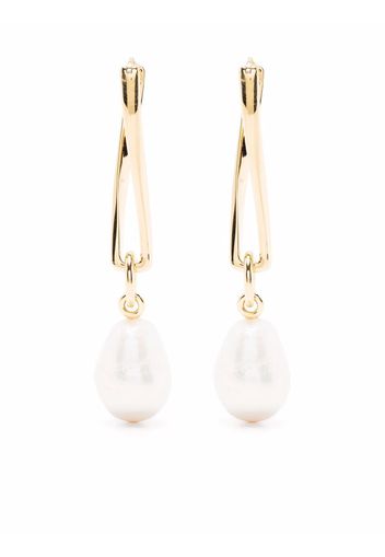 Missoma baroque pearl-twist drop earrings - Oro