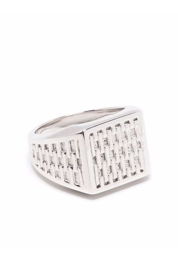 Missoma fused woven signet ring - Argento