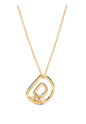 Missoma Chubby Pearl Initial necklace - Oro