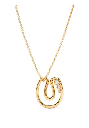 Missoma U-letter pendant chain-link necklace - Oro