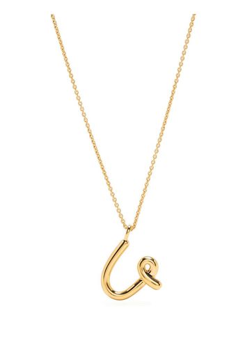 Missoma Curly Molten initial pendant necklace - Oro