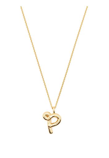 Missoma Curly Molten initial pendant necklace - Oro