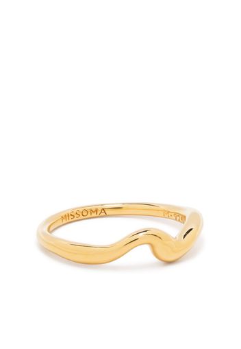 Missoma Molten wave polished ring - Oro