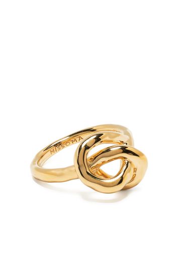 Missoma Molten double-twisted-infinity ring - Oro