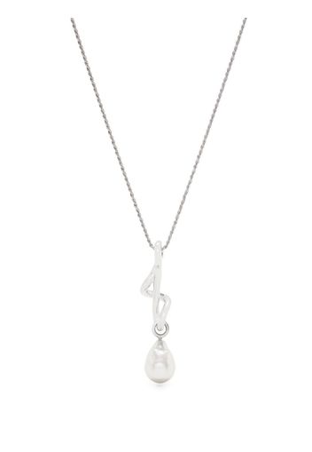 Missoma Molten Baroque peal drop necklace - Argento