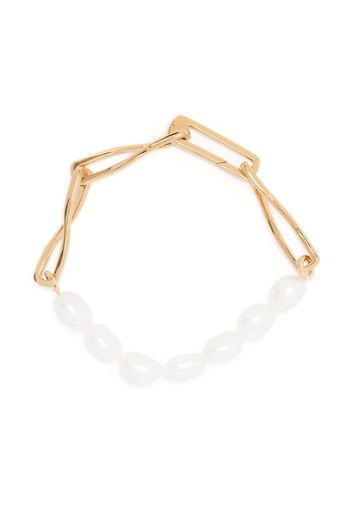 Missoma Baroque-pearl twisted-link bracelet - Oro