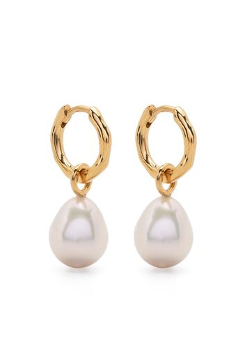 Missoma pearl-drop hoop earrings - Oro