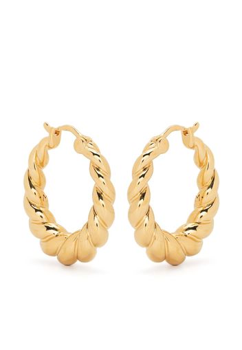 Missoma Twisted Tidal medium hoop earrings - Oro