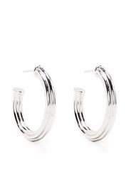 Missoma large ridge hoop earrings - Argento