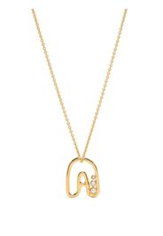 Missoma pearl-embellished initial pendant necklace - Oro