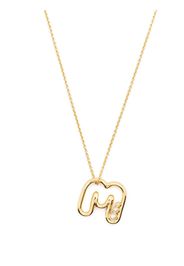 Missoma pearl-embellished initial pendant necklace - Oro