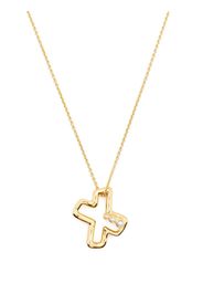 Missoma pearl-embellished initial pendant necklace - Oro