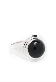 Missoma Sphere ridge onyx ring - Argento