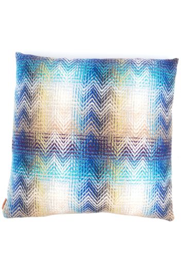 Missoni Home woven-zigzag print cushion - Blu