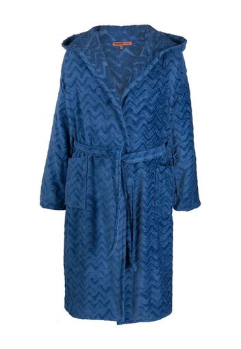 Missoni Home Benji hooded bath robe - Blu