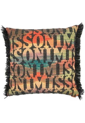 Missoni Home logo-print fringed cushion - Verde