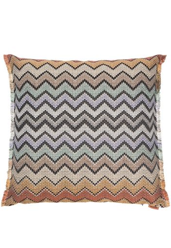 Missoni Home chevron-knit square cushion - Oro