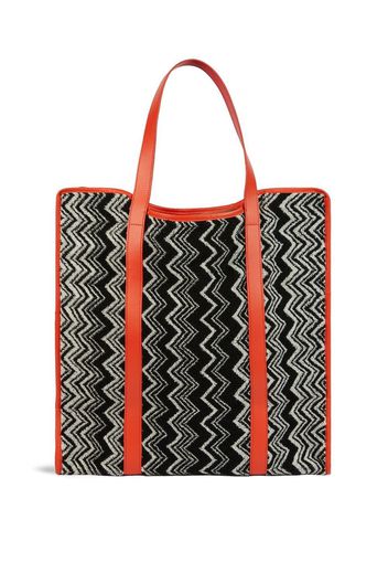 Missoni Home Borsa tote Keith con stampa a zigzag - Nero