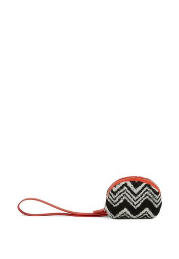 Missoni Home Portamonete con motivo a zigzag - Nero