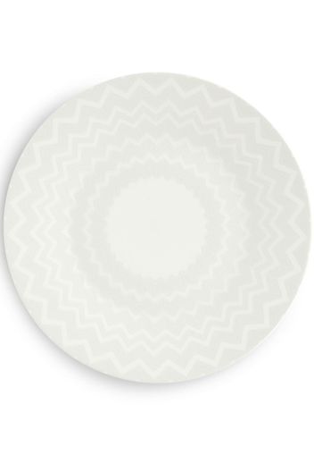 Missoni Home Zig-Zip printed plate - Bianco