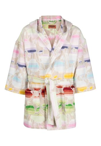 Missoni Home graphic-print bath robe - Toni neutri