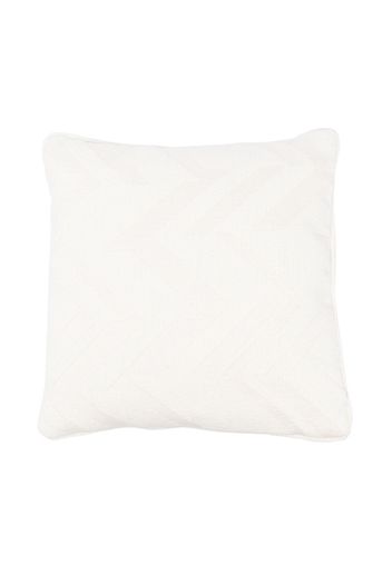 Missoni Home debossed zigzag print wool cushion - Bianco