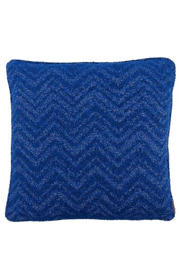 Missoni Home Columbia zigzag-woven cushion - Blu