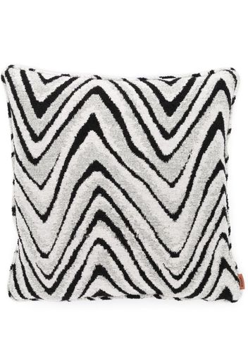 Missoni Home zigzag-print textured cushion - Grigio