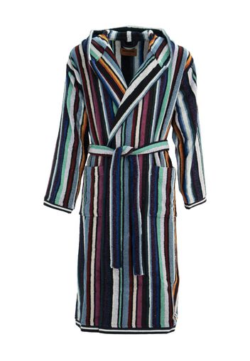 Missoni Home towelling-finish striped robe - Blu