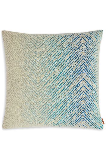 Missoni Home Brouges zigzag-woven cushion - Blu