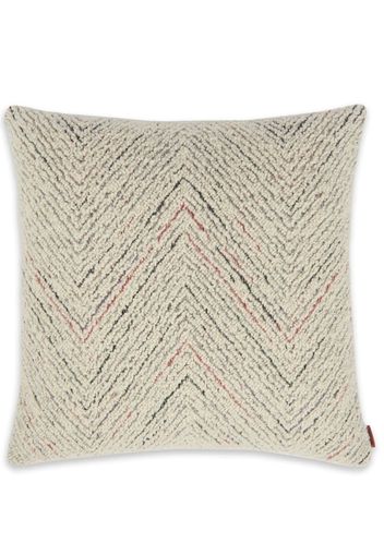 Missoni Home small Gres zigzag-woven cushion - Bianco