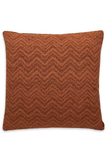 Missoni Home large Columbia zigzag-woven cushion - Marrone