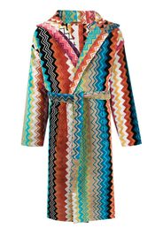 Missoni Home Giacomo belted hooded bathrobe - Blu